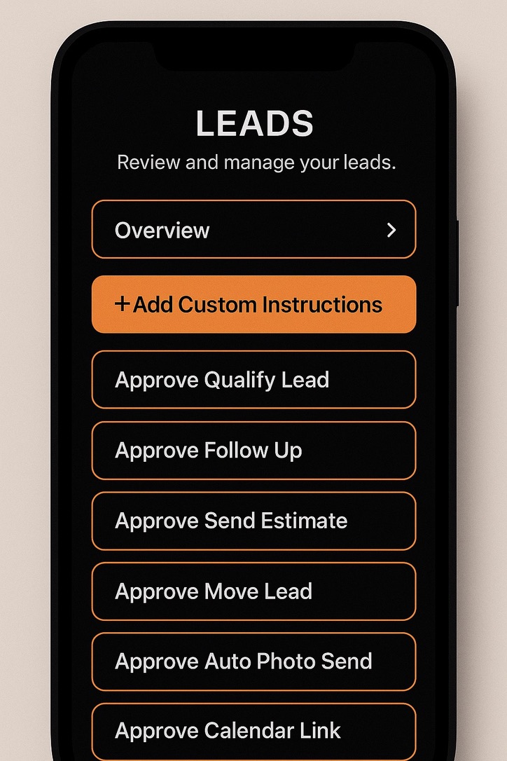 Leads management view